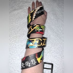 Vintage Ed Hardy Dragons And Tiger Reversible Belt- Black